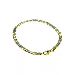 Bracelet chaîne complète avec maillon tigre mi-brillant et mi-point BR756BG