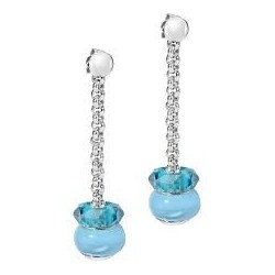 Boucles d'oreilles pendantes femme Morellato avec cristaux bleus SCZ414