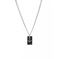 Liu Jo men's steel necklace with anchor MLJ096