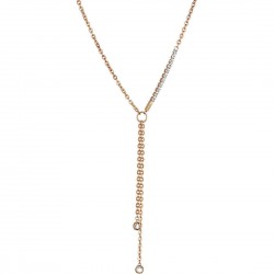 Liu Jo women's long necklace with white crystal stones LJ1326