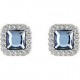 Liu Jo ear studs with light blue stone LJ1280