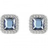 Liu Jo ear studs with light blue stone LJ1280