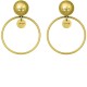 Liu Jo hoop earrings in golden steel LJ1228