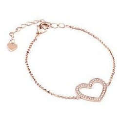 Bracelet femme Liu Jo en acier coeur avec zircons LJ1014