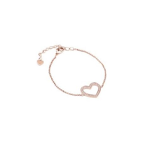 Liu Jo women's bracelet in steel heart with zircons LJ1014