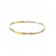 Men's bracelet with boxed plates in white and yellow gold BR851BG