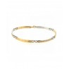 Men's bracelet with boxed plates in white and yellow gold BR851BG