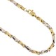Hollow tubular chain bracelet in yellow and white gold BR875BC