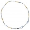 Bracelet tubulaire pour homme en or blanc et jaune BR907BR