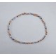 Bracelet homme chaîne creuse tubulaire or blanc et rose BR908BR
