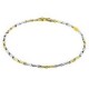 Men's tubular chain bracelet in white and yellow gold BR912BC