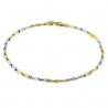 Bracelet chaîne tubulaire pour homme en or blanc et jaune BR912BC