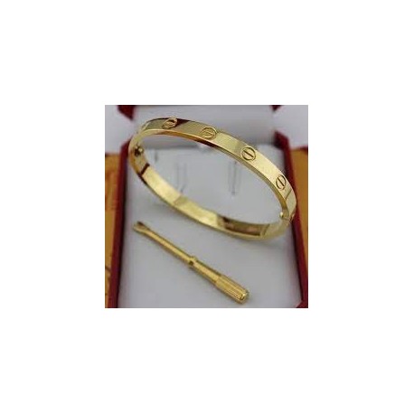 Cartier model rigid men's bracelet with waist opening in BR916G yellow gold