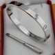 Cartier model rigid men's bracelet in white gold with BR917B screw closure