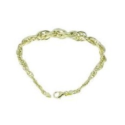 Woman's twisted scaling bracelet in yellow gold BR947G
