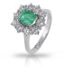 Emerald gold ring ct. 0.93 and Diamonds ct. 0.76 00290