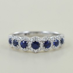 Riviera ring of Sapphires and outline of Jeera Diamonds 00293