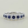 Riviera ring of Sapphires and outline of Diamonds Jeera Gioielli Raaja 00277