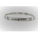 Bracelet man steel and cubic zirconia