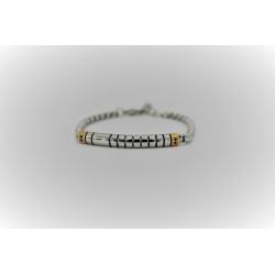 Bracelet man silver and gold