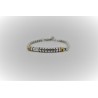 Bracciale Saki uomo in acciaio color argento e oro