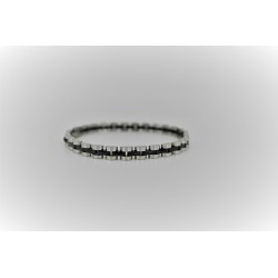Bracelet Sakì from man in steel, silver and black