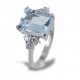 3 carat aquamarine ring and diamond trilogy 00328