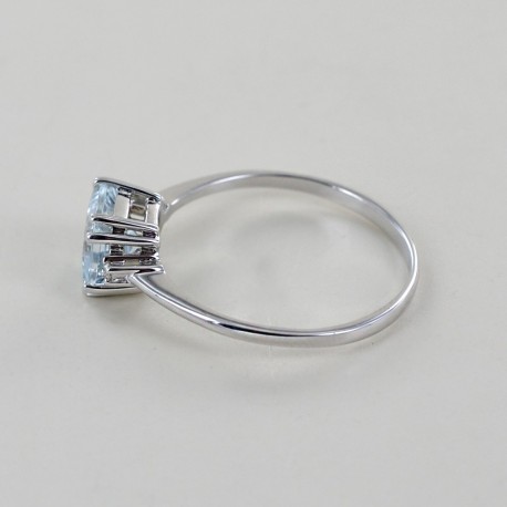 Bague aigue online marine carrée