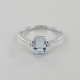 Ring mit rechteckigem Aquamarin und Diamanten Orsini Gioielli 00332