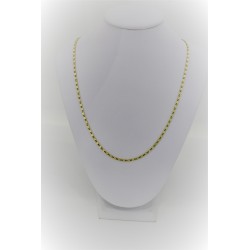 Collana in oro giallo 18 kt con maglia piatta