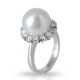 Bague fleur diamant et perle d'Australie 00343