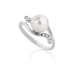 Ring with Akoya Pearl 8 - 8.5 and Diamonds 00345