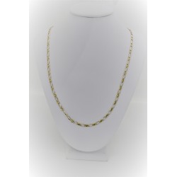 Jaune collier en or 18 kt avec large filet