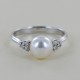 Bague avec perle Akoya 7,00 - 7,50 et diamants 00347