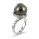 Ring mit schwarzer Tahiti-Perle und Diamanten 00352