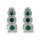 Trilogy earrings of emeralds and outline of 00354