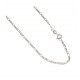 Men's hollow link chain in white gold C1732B
