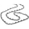Collier chaîne pour homme en or blanc C1745B