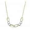 Women's gold necklace with oval links C1807BG