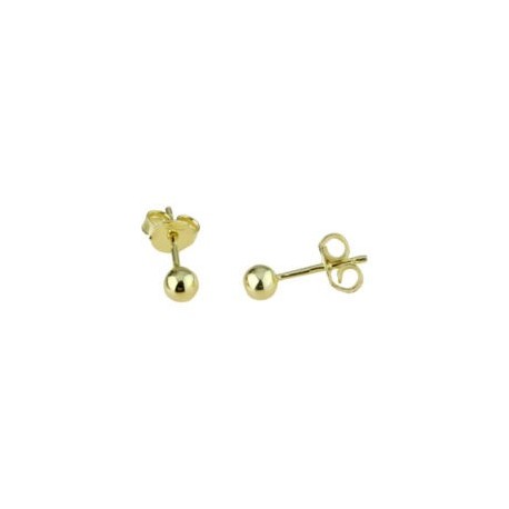 shiny sphere earrings in yellow gold 01999G