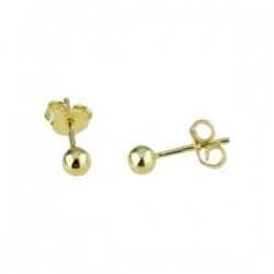 shiny sphere earrings in yellow gold O2003G