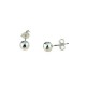 shiny sphere earrings in white gold O2005B
