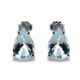Pendants d'oreilles aigue-marine et diamants modèle 00363