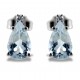 Aquamarine Drop Earrings and Diamonds model 00364