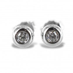 Large Cipollina light point earrings in white gold and diamonds ct. 0.14 G VS 00367