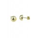 half sphere earrings carved in yellow gold O2035G