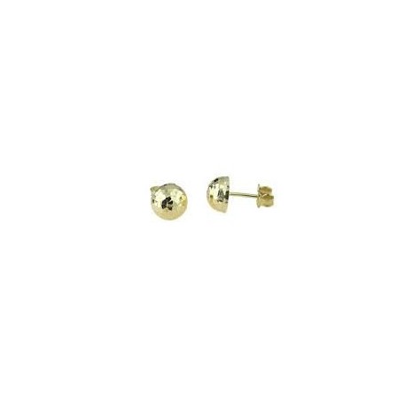 half sphere earrings carved in yellow gold O2035G