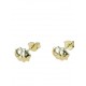 boucles d'oreilles coccinelle sculptées en or jaune O2036G