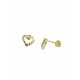boucles d'oreilles cœur sculpté en or jaune O2039G