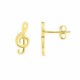 boucles d'oreilles clé de sol en or jaune O2040G